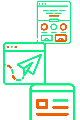 Iconos que hacen referencia a Desarrollo Landing Page Valencia
