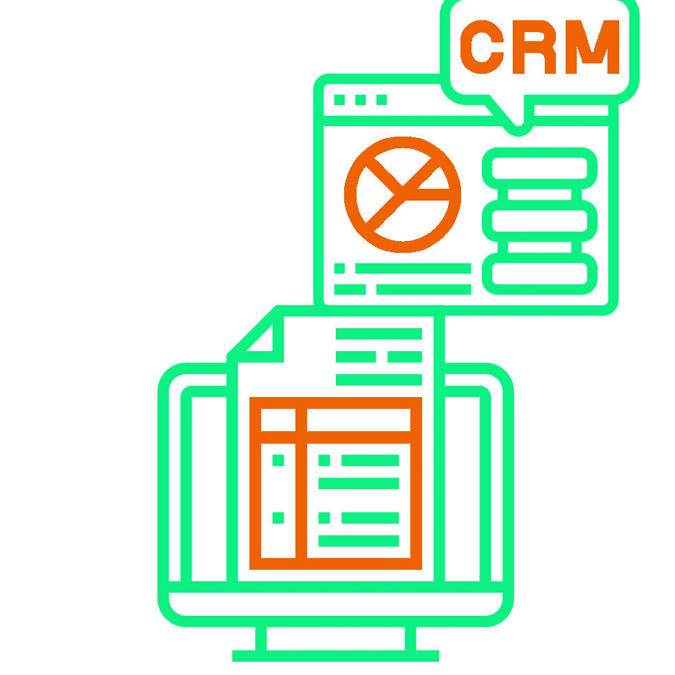 Iconos Kit digital, programa para transformar los negocios de autónomos y pymes, Gestión de Negocio-CRM